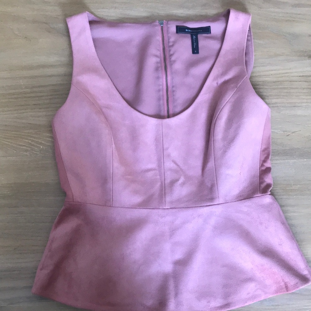 Bcbgmaxazria suede top small